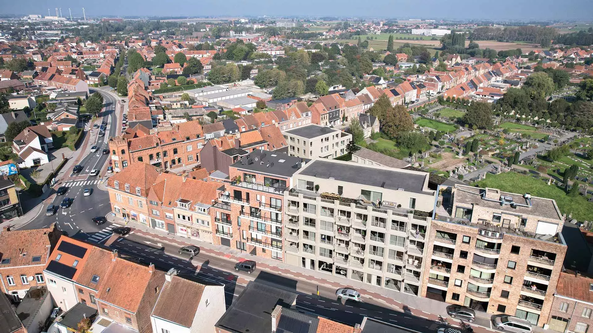 Betaalbare nieuwbouw appartementen in Ieper - Vonk (Overzicht op Meenseweg)